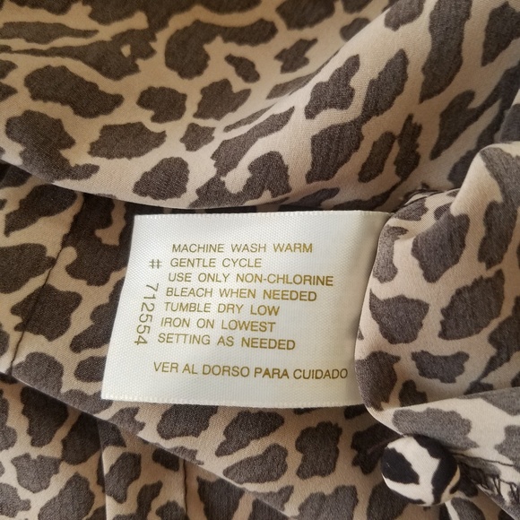 Vintage Cheetah print plus size blouse sz 18W - Picture 3 of 8